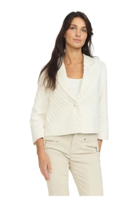 Vit Blazer med ¾ Ärmar