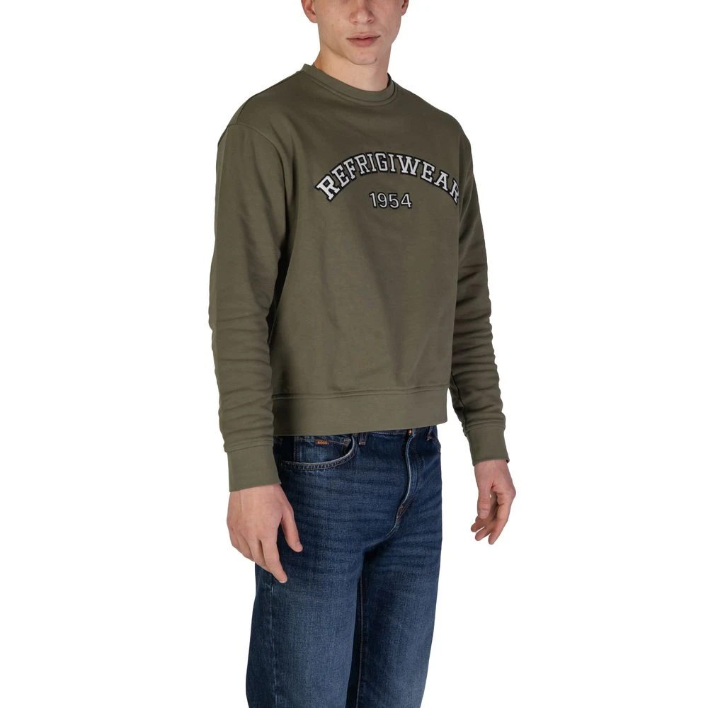 RefrigiWear Groene Katoenen Sweatshirt Herfst Winter Collectie Green Heren