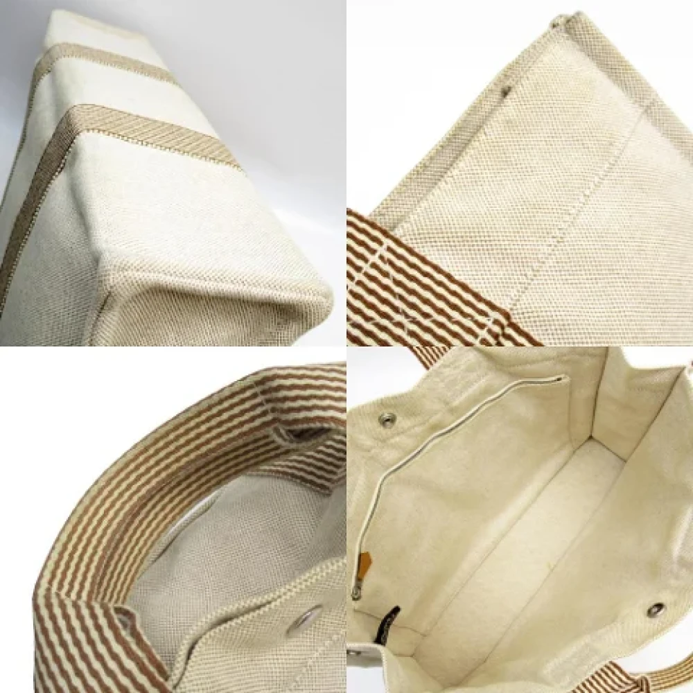 Hermès Vintage Pre-owned Canvas handbags Beige Unisex
