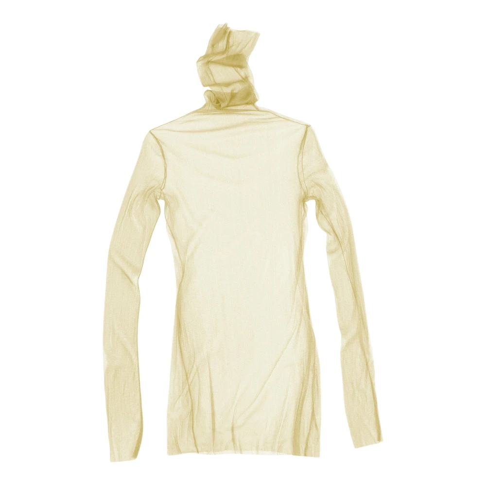 Cortana Yellow Long Sleeve T-Shirts, Female, Xs, Cisne Silk Tulle Top