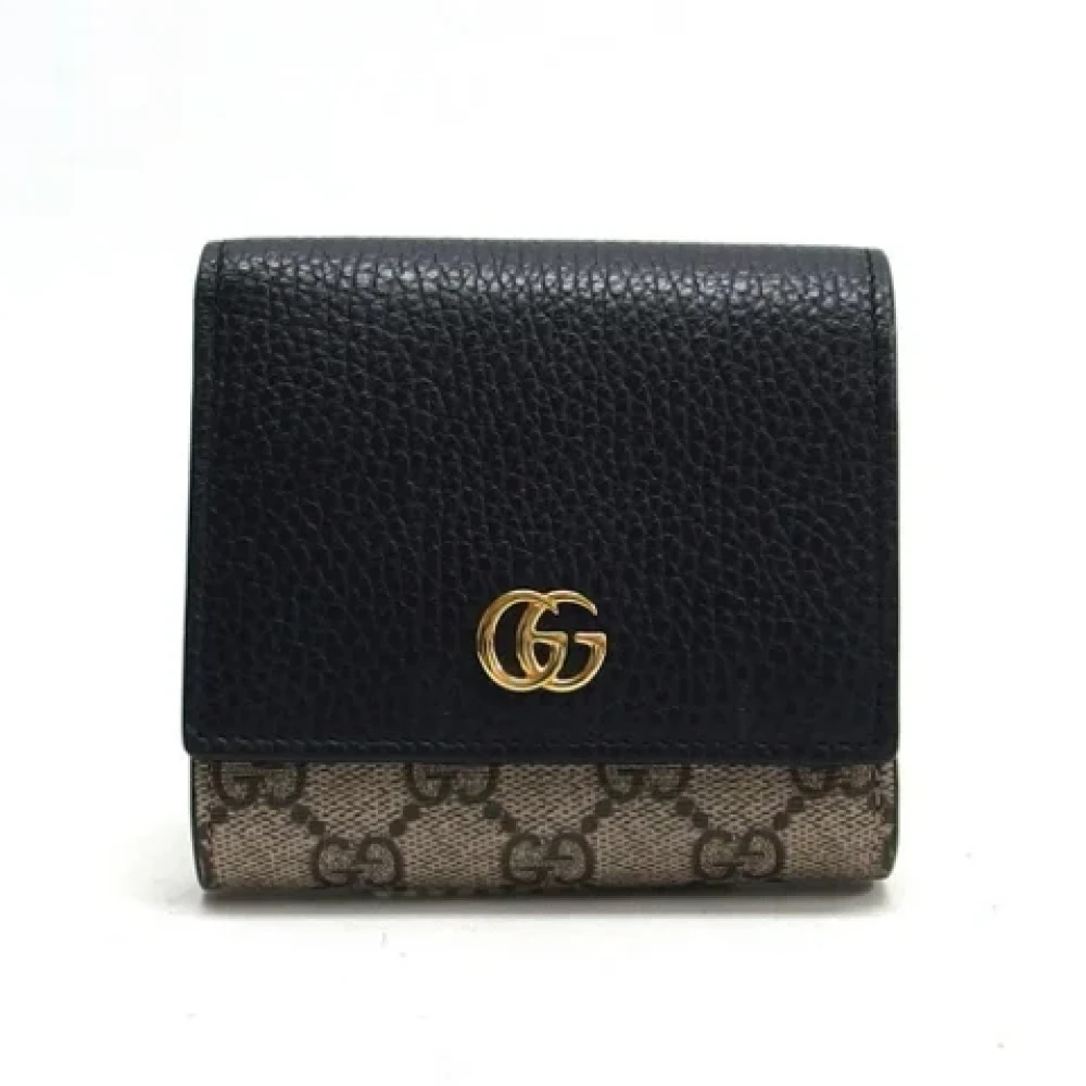 Gucci Vintage Pre-owned Leather wallets Beige Dames