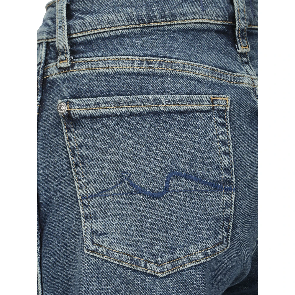 7 For All Mankind Jeans Straight Pre-owned Blue Dames