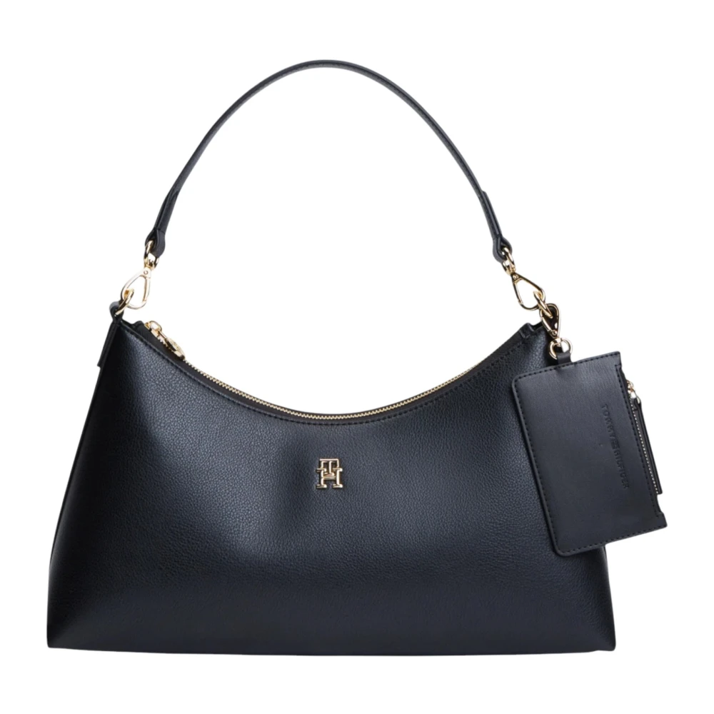 Tommy Hilfiger Hilfiger Icon Pebble Grain Shoulder Bag - Black - Image 6