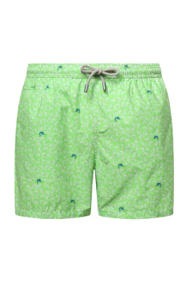 Marlin Print Drawstring Swim Shorts