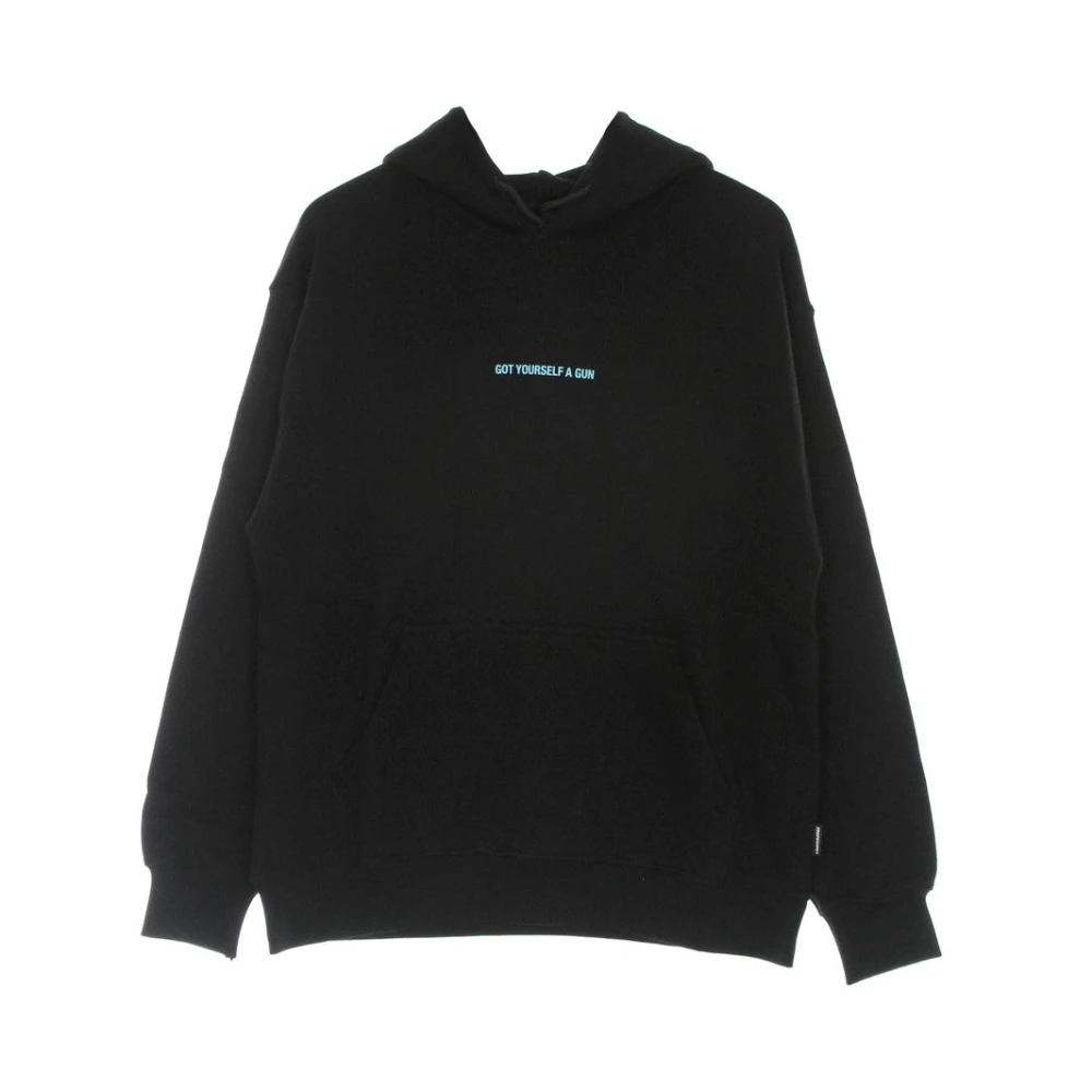 Propaganda Zwarte lichtgewicht hoodie met iconische ribben Black Heren