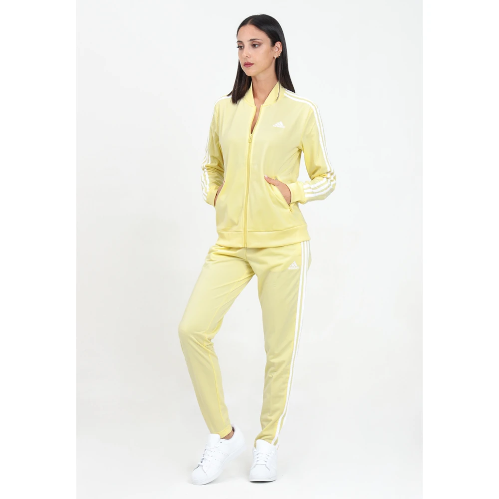 Adidas Gele Dames Trainingspak Essentials 3-Stripes Yellow Dames