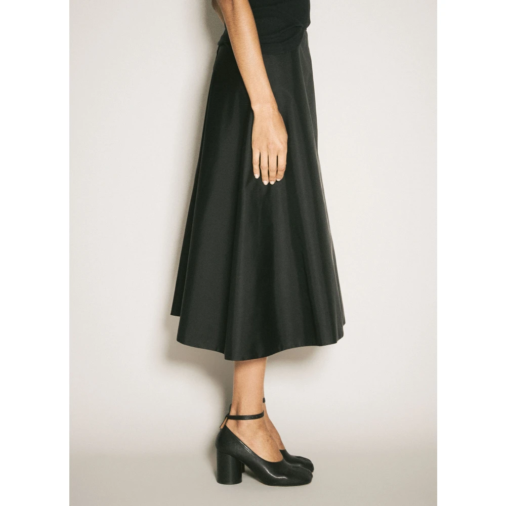 Marni Technische Twill Midi Rok Black Dames
