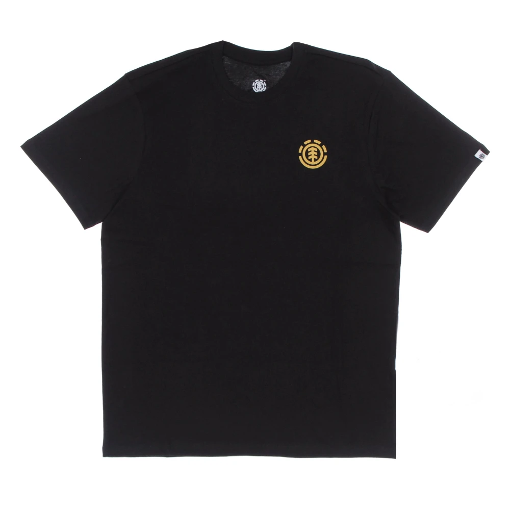 Element Zwarte Heren Tee met Logo Print Black Heren