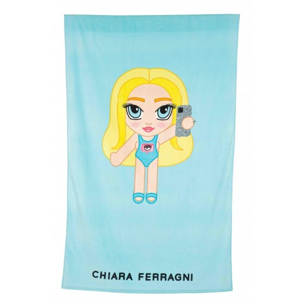 Chiara Ferragni Collection Towels Blue Dames