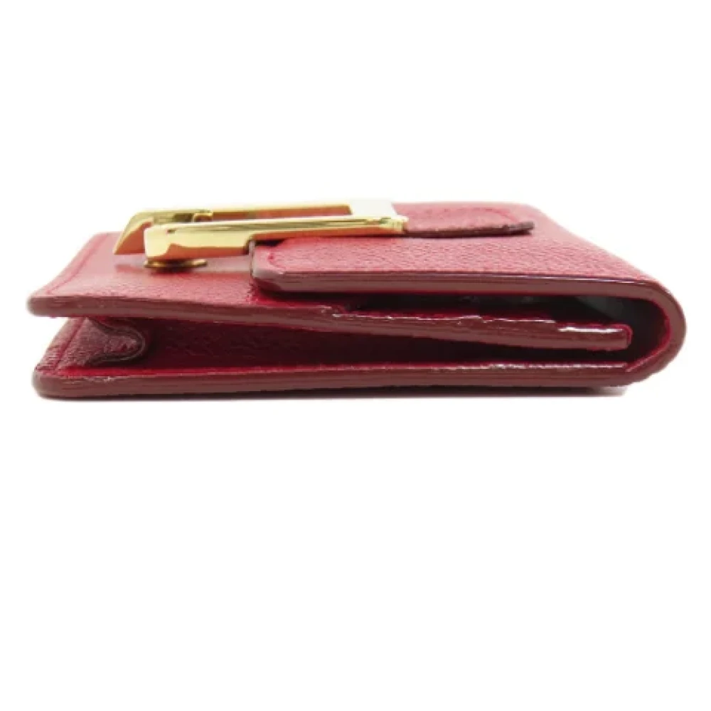 Bally Pre-owned Leather wallets Red Dames