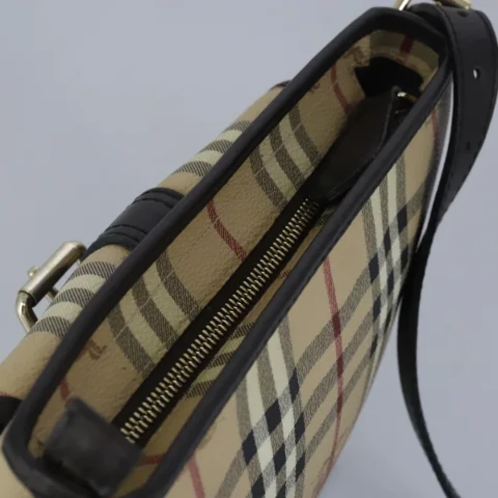 Burberry Vintage Pre-owned Leather shoulder-bags Beige Dames