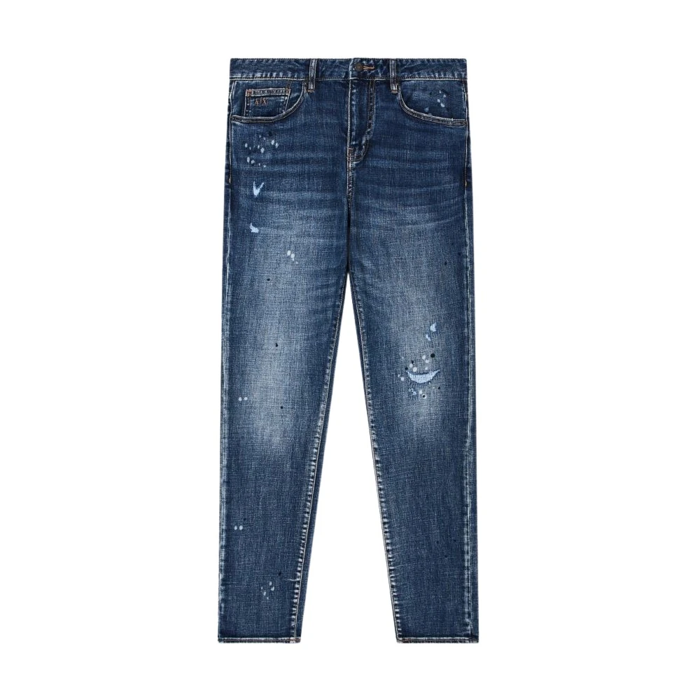 Armani Exchange Mannelijk Blauw Jeans Heren, W33, Denim, Slim Skinny Jeans