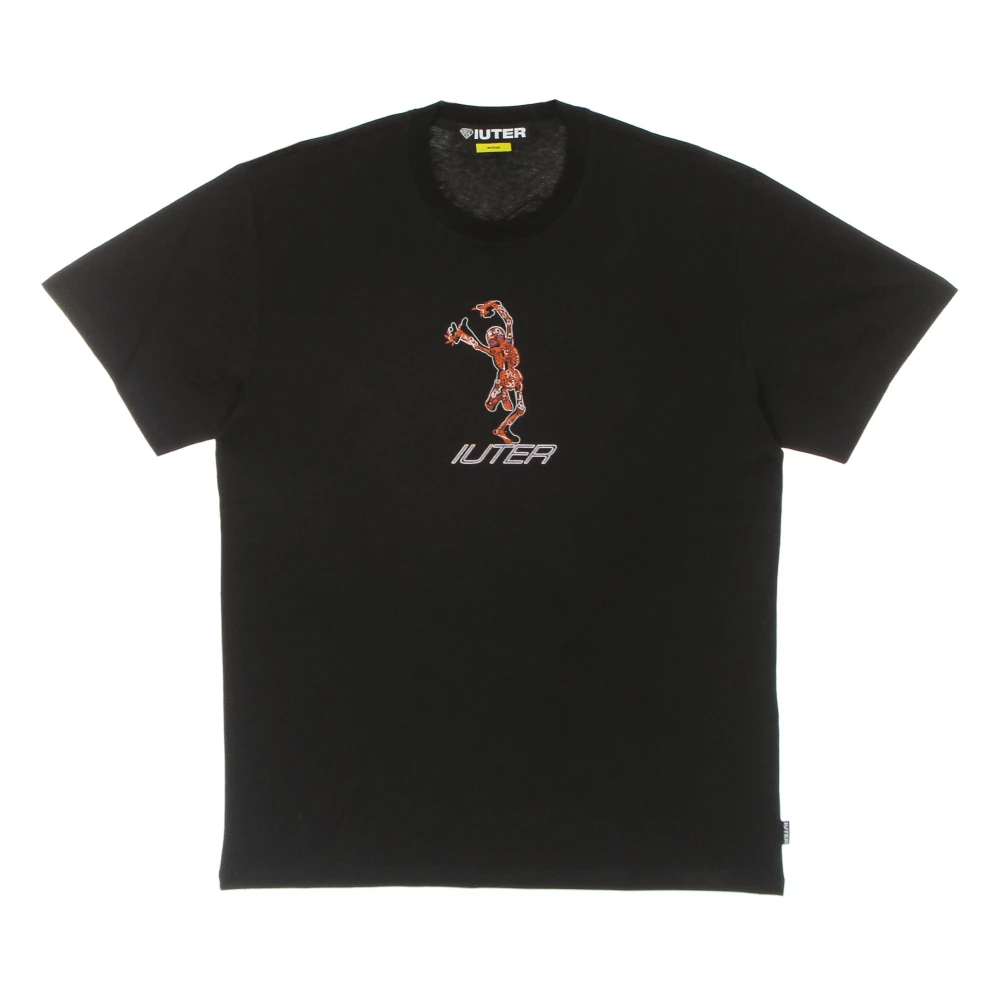 Iuter Zwarte Skeleton Korte Mouw Tee Black Heren