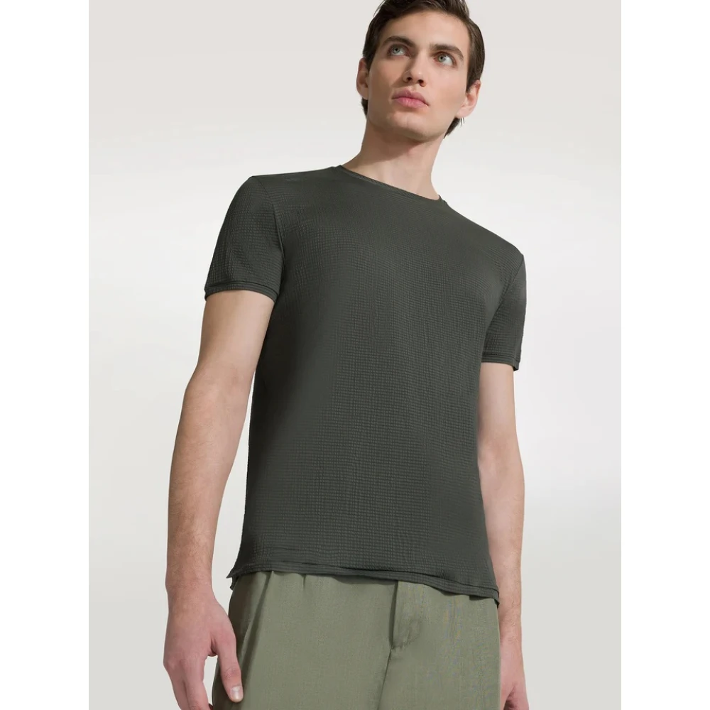RRD Seersucker Technical T-shirt Green Heren