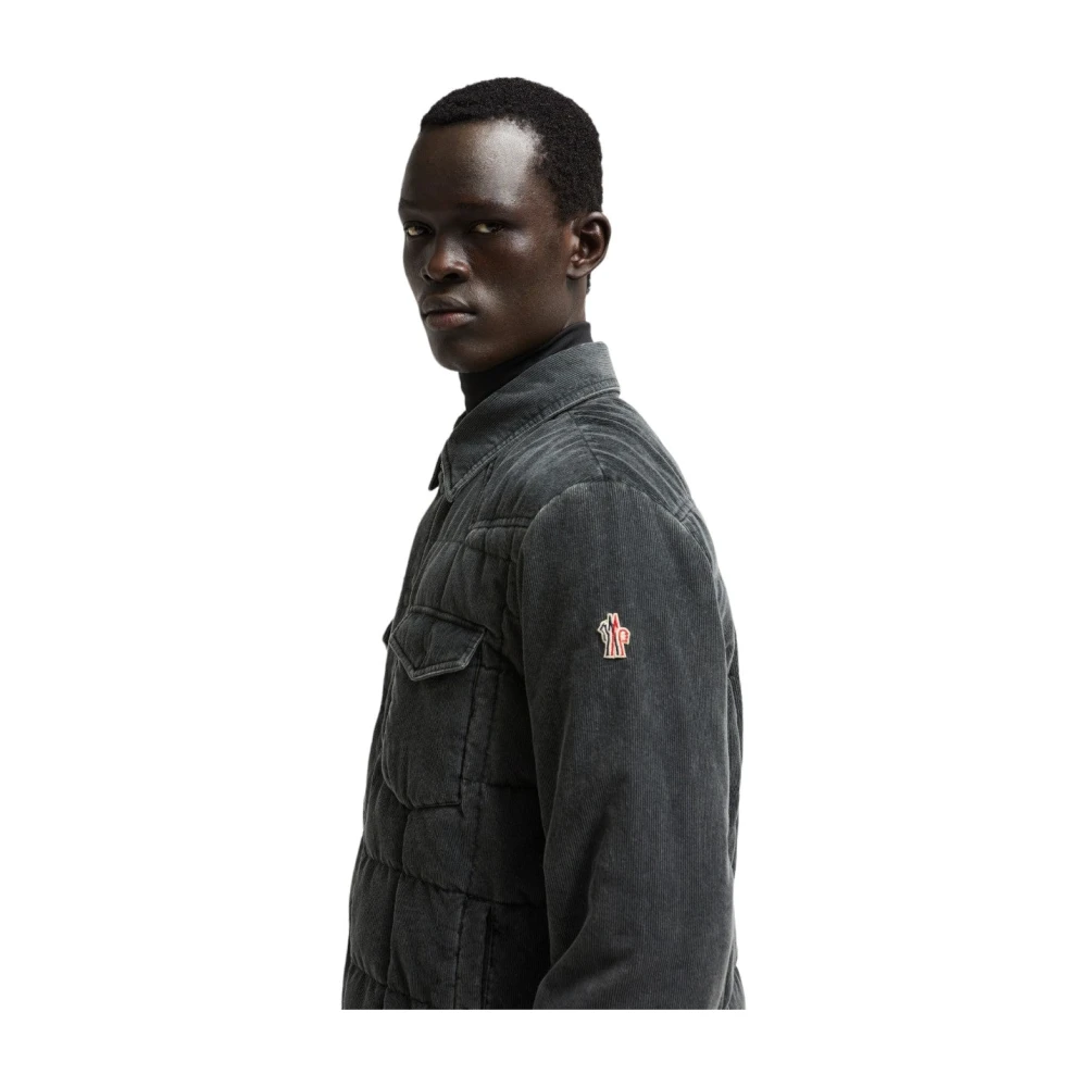 Moncler Corduroy Down-Gevoerde Shacket Gray Heren