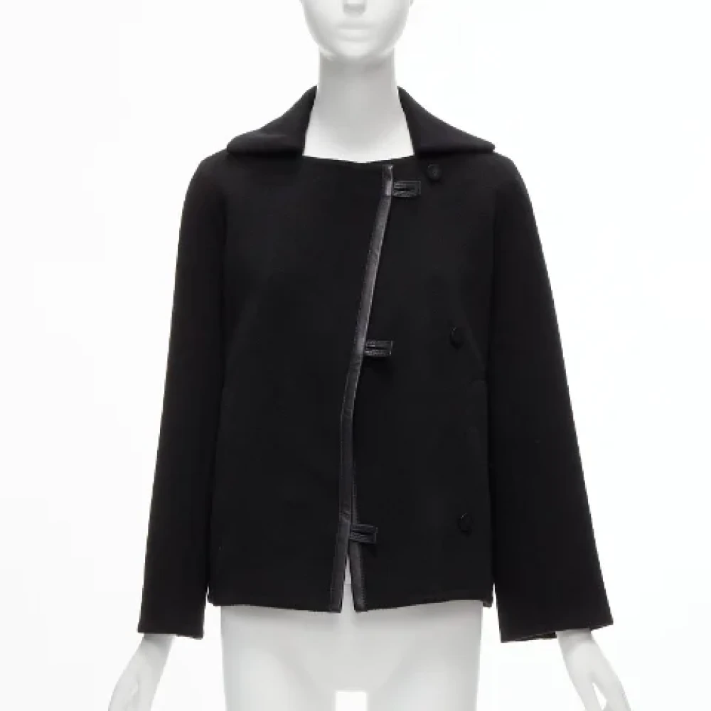 Hermès Vintage Pre-owned Cashmere outerwear Black Dames