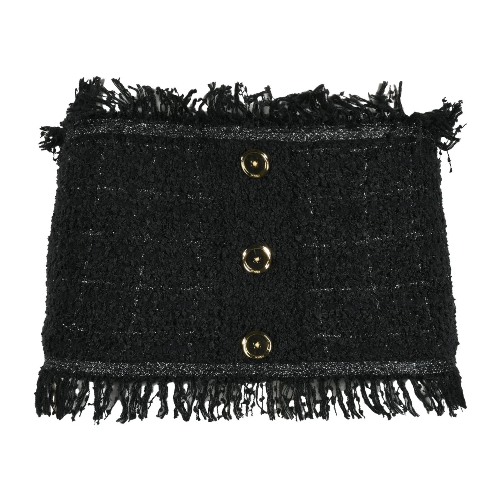 Pinko Metallic Gebreide Top Black Dames