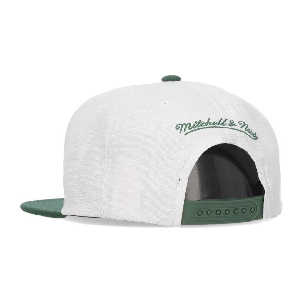 Mitchell & Ness Milwaukee Bucks Platte Klep Snapback Pet White Heren