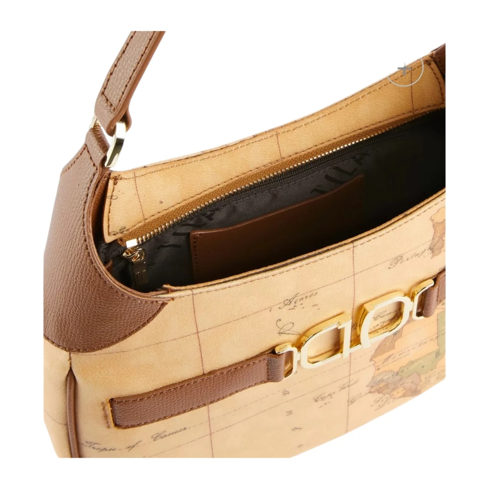 Alviero Martini 1a Classe Moderne 3D Geo Schoudertas Brown Dames