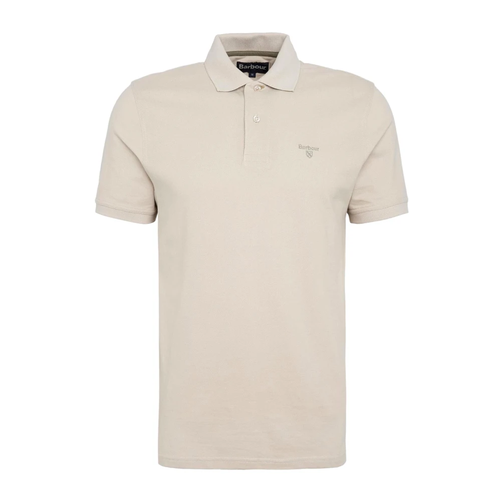 Barbour Beige Polo Shirts, Male, L, Lightweight Sports Polo Shirt
