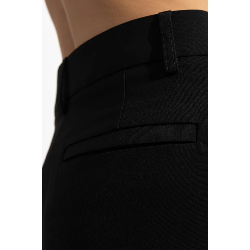 Salvatore Ferragamo Broek met wollen afwerking Black Dames