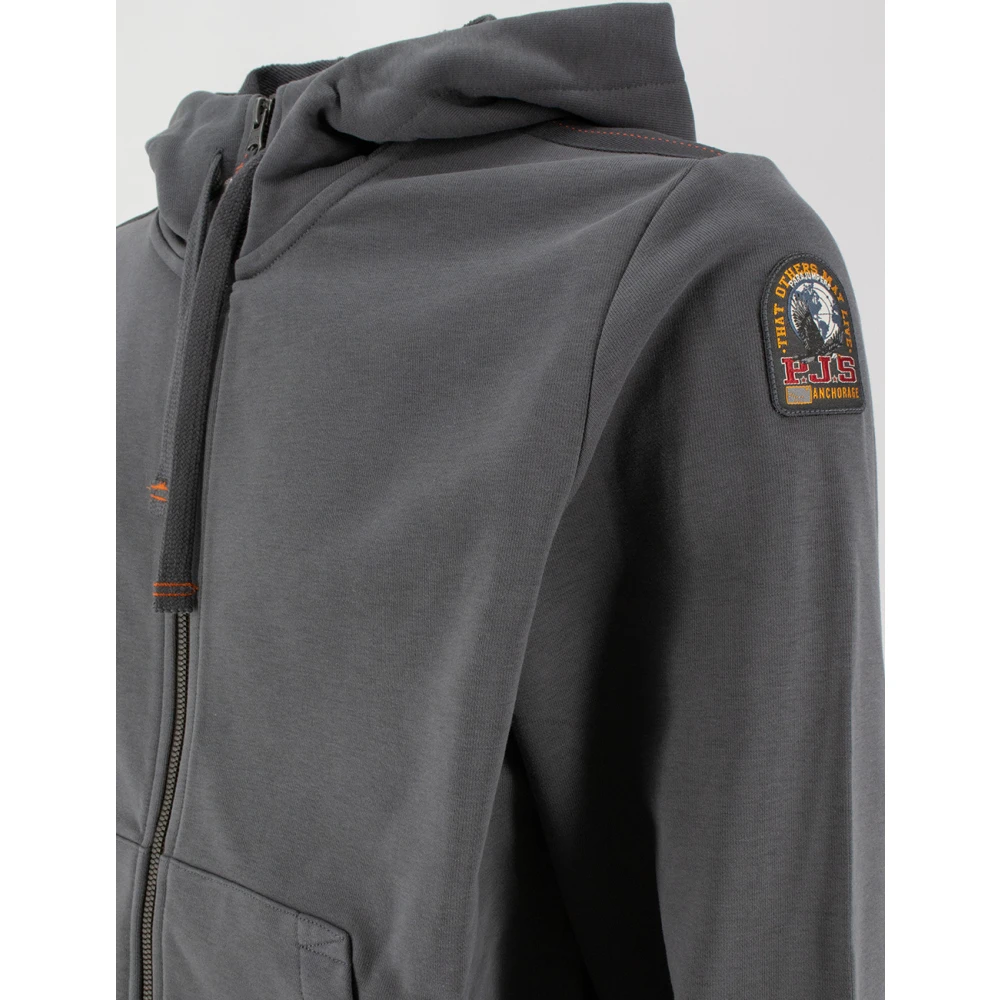 Parajumpers Sportieve Full-Zip Hoodie met Zakken Gray Heren