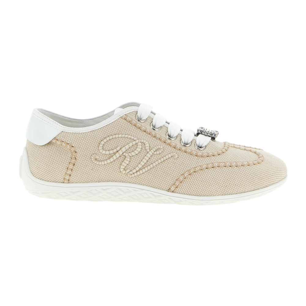 Roger Vivier Viv Low Sneakers Dames Schoenen Beige