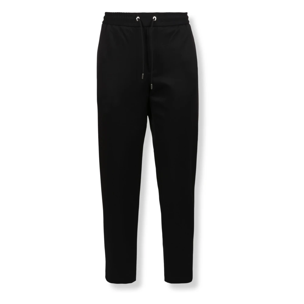 Moncler , Slim-Fit Trousers, Male, Black, Xl, Logo Jogging Trousers