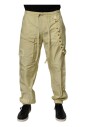 yellow-nylon-cargo-chain-jogger-pants