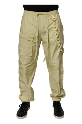 Nylon Cargo Chain Jogger Pants