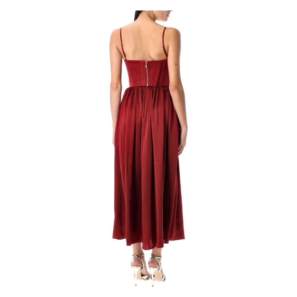 Zimmermann Luxe Corset Midi Jurk Red Dames