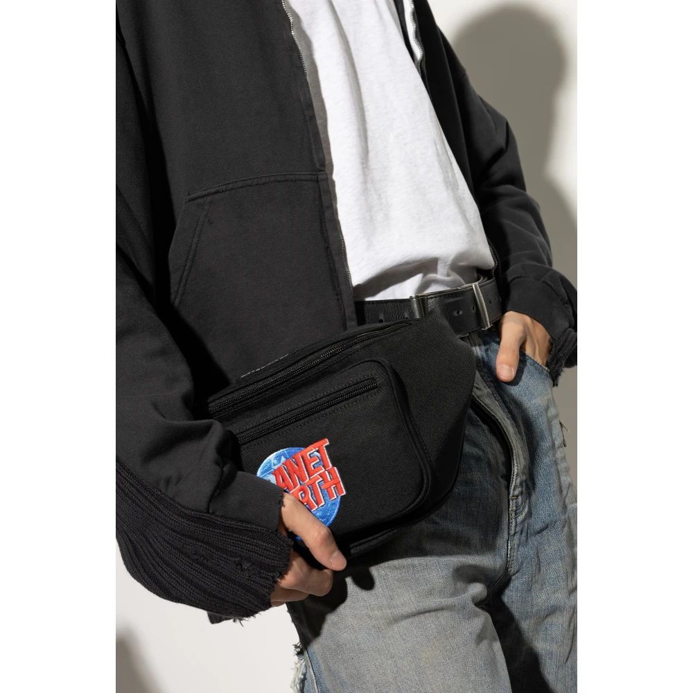 Balenciaga Belt bag "Planet Earth" Black Heren