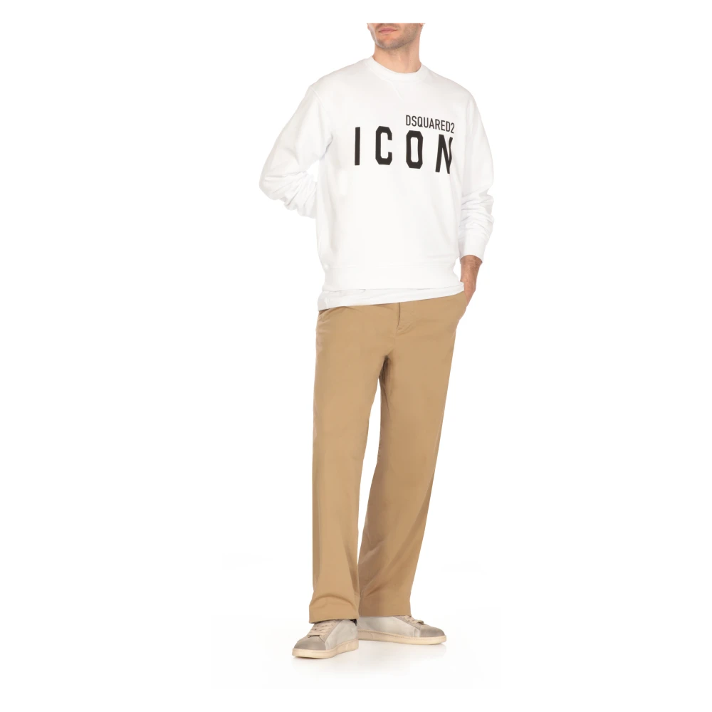 Dsquared2 Witte Katoenen Trui met Logo White Heren