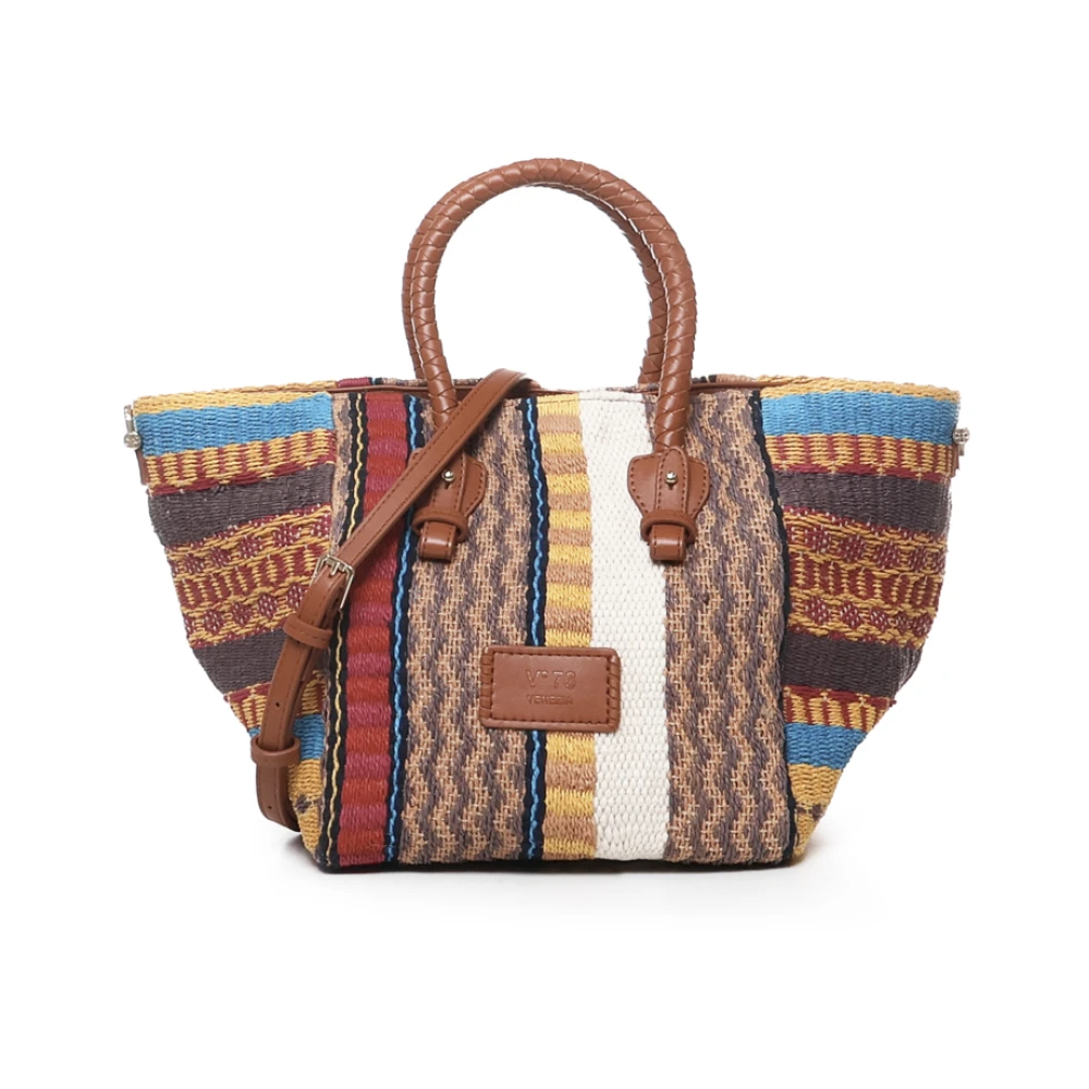 V73 Multicolor canvas tas met handvat Multicolor Dames