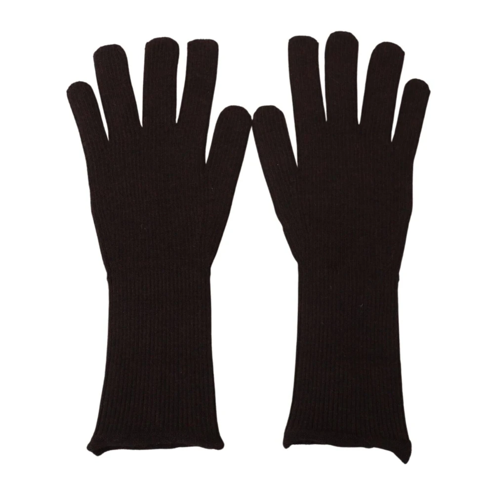 Dolce & Gabbana Men's Brown Elegant Silk Cashmere Gloves