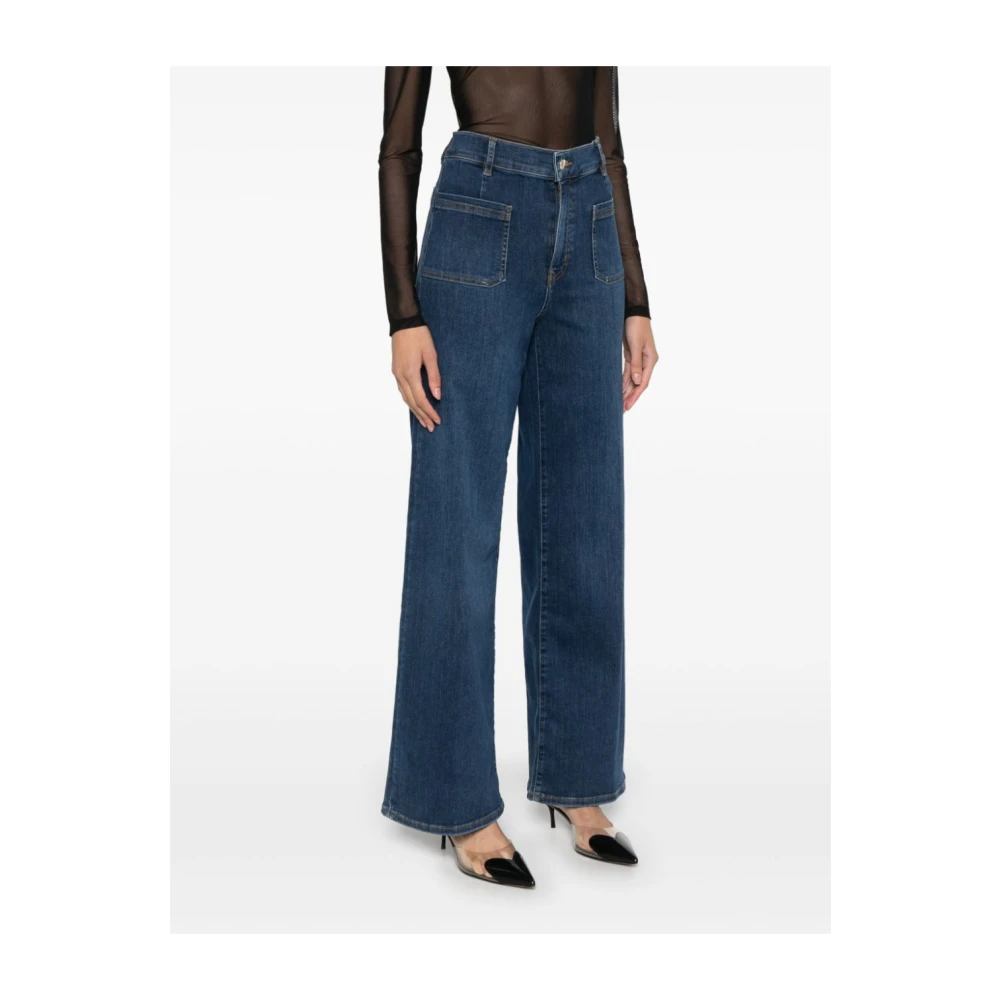 Frame Blauwe Palazzo Flare Jeans Blue Dames