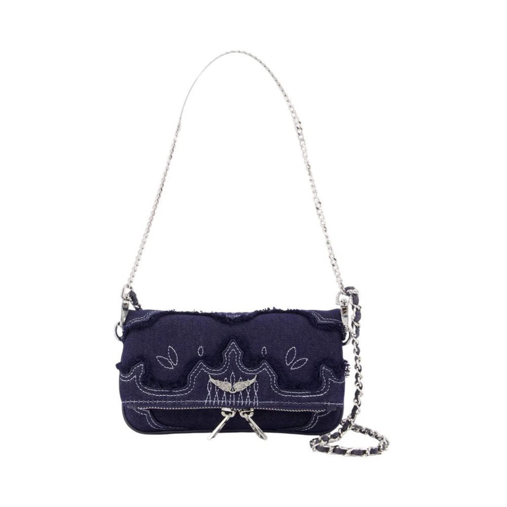 Zadig & Voltaire Donna Silent Pochette Rock Mini Denim - Immagine 3