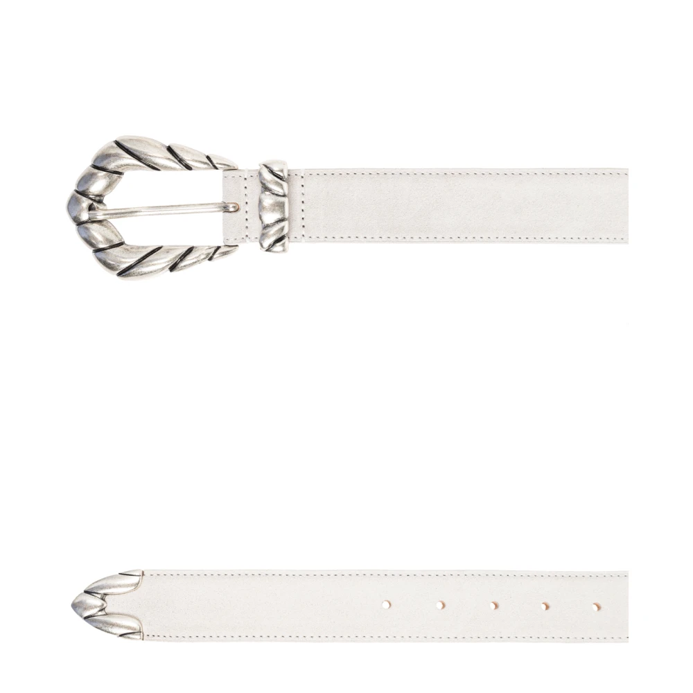 IRO Embella leren riem White Dames