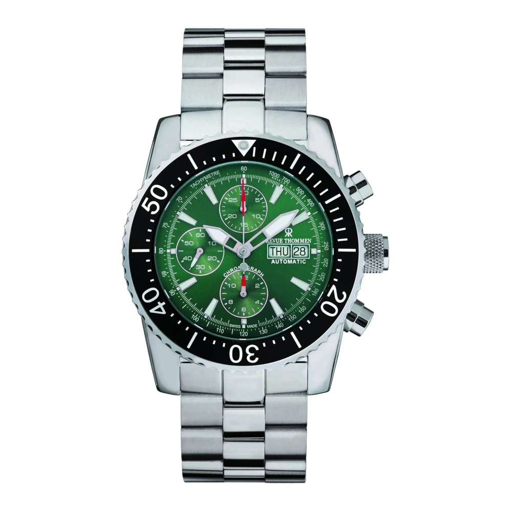 Revue Thommen Green Watches, Male, One Size, Automatic Diver Watch