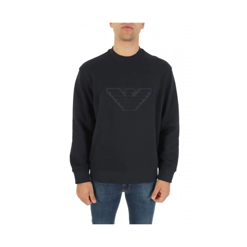 Emporio Armani Men's Blue Sweatshirts, L, - Sweatshirts Hoodies > Sweatshirts