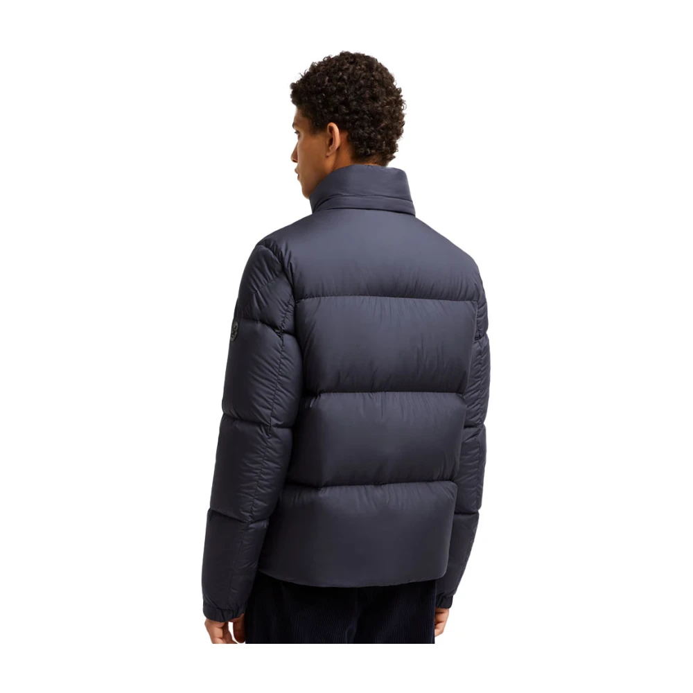 Moncler Korte Blauwe Donsjas met Airsoft Voering Blue Heren