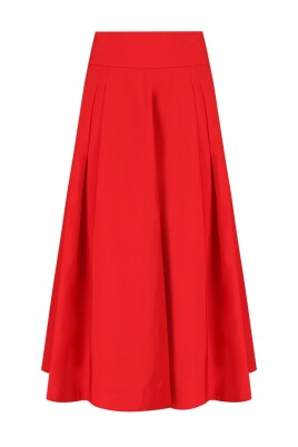 jupe-midi-plissee-rouge