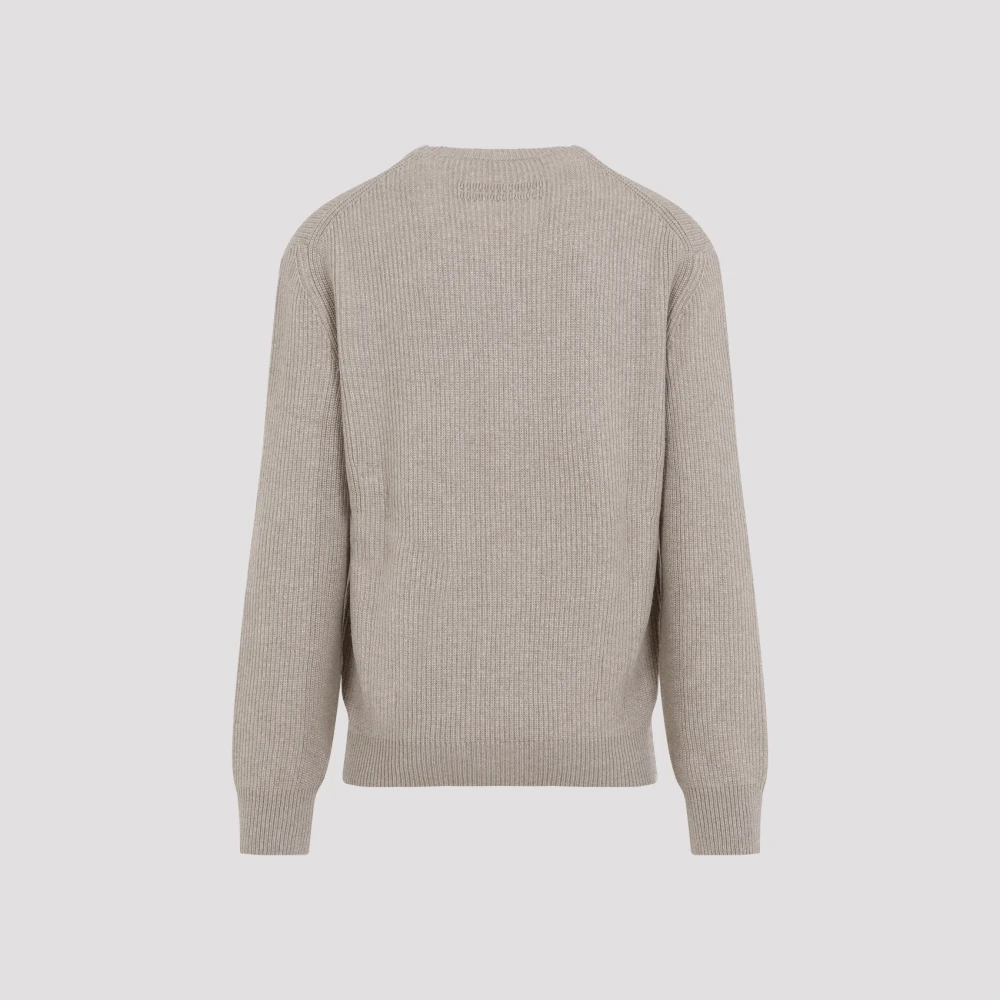 Ermenegildo Zegna Luxe Cashmere Gebreide Trui Sweater Beige Heren