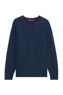 Donegal Alpacka Blandsweater med Rund Hals
