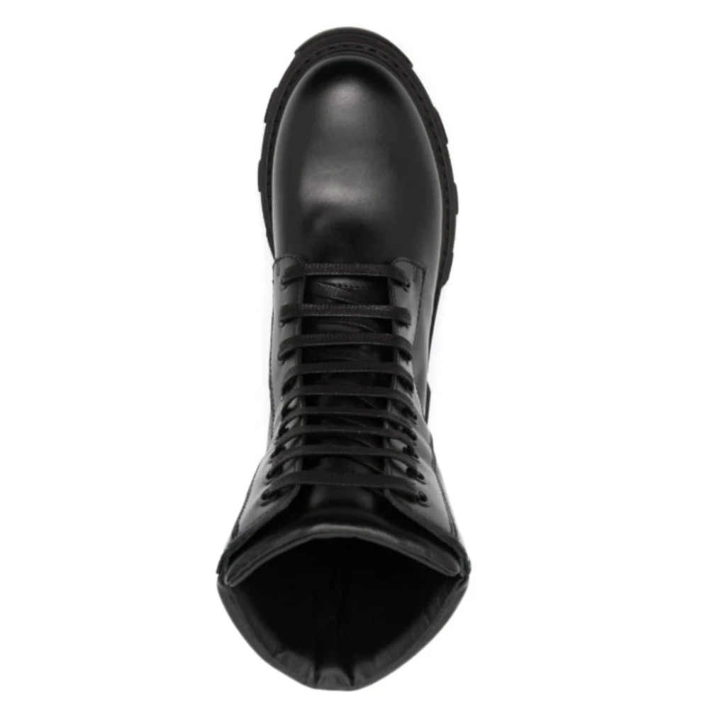 Gia Borghini Leren Veterschoenen Black Dames