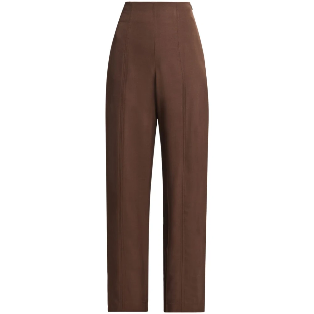 Loulou Studio Choco Pants voor een stijlvolle look Brown Dames