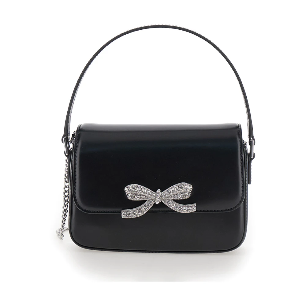 Self Portrait Zwarte Leren Micro Tas Black Dames