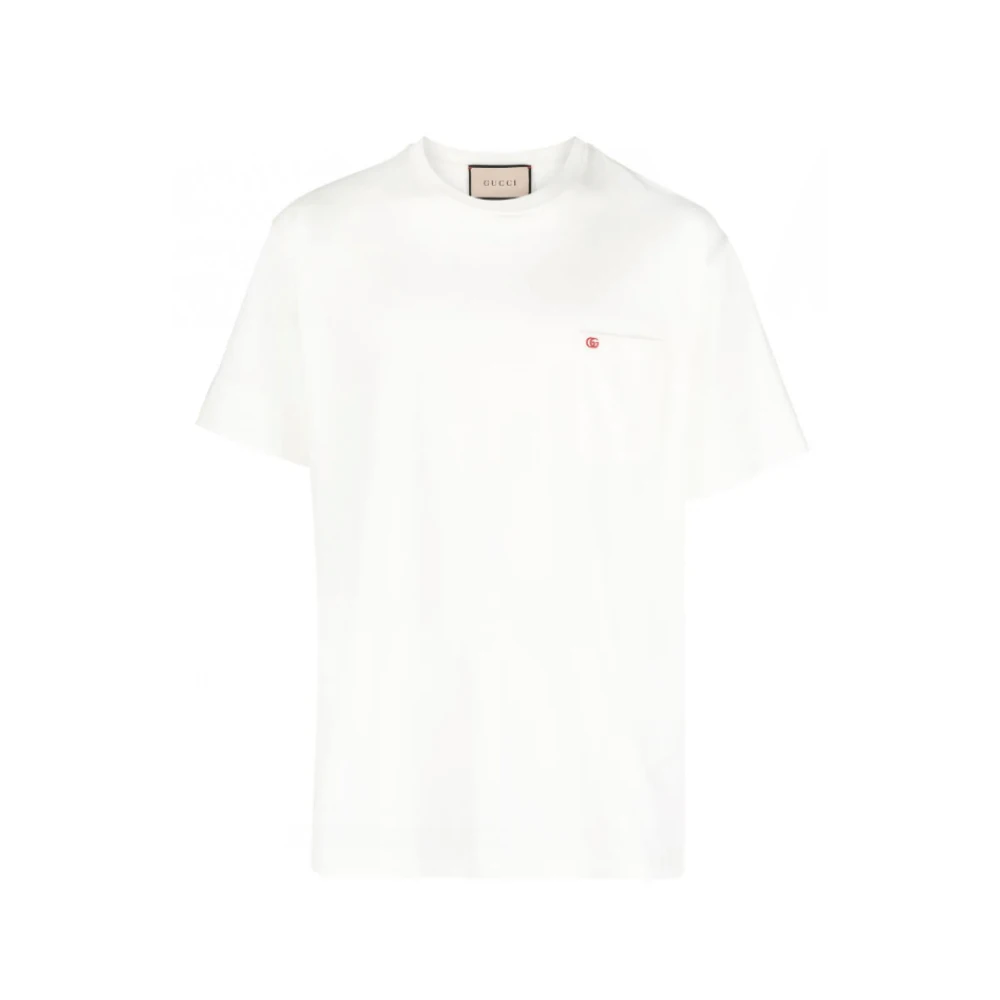 Gucci Interlocking G-logo katoenen T-shirt White Heren