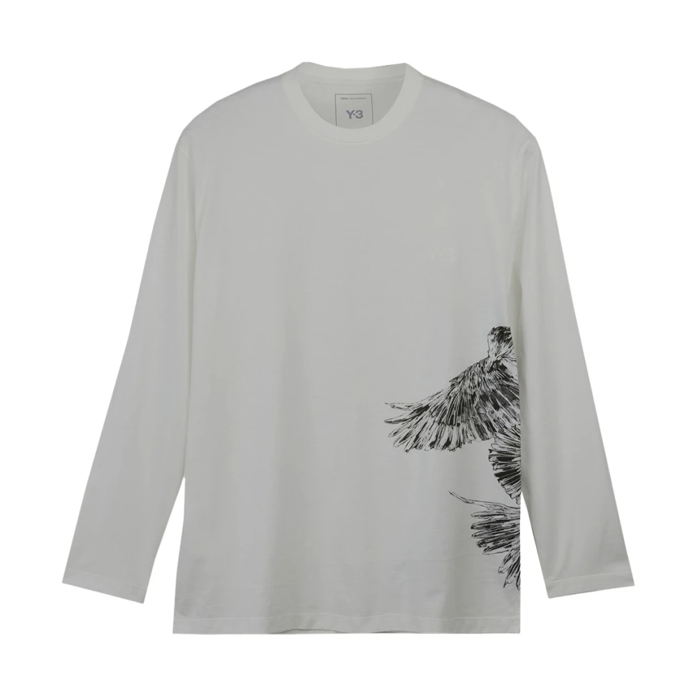 Y-3 Katoenen Bedrukt T-shirt White Heren