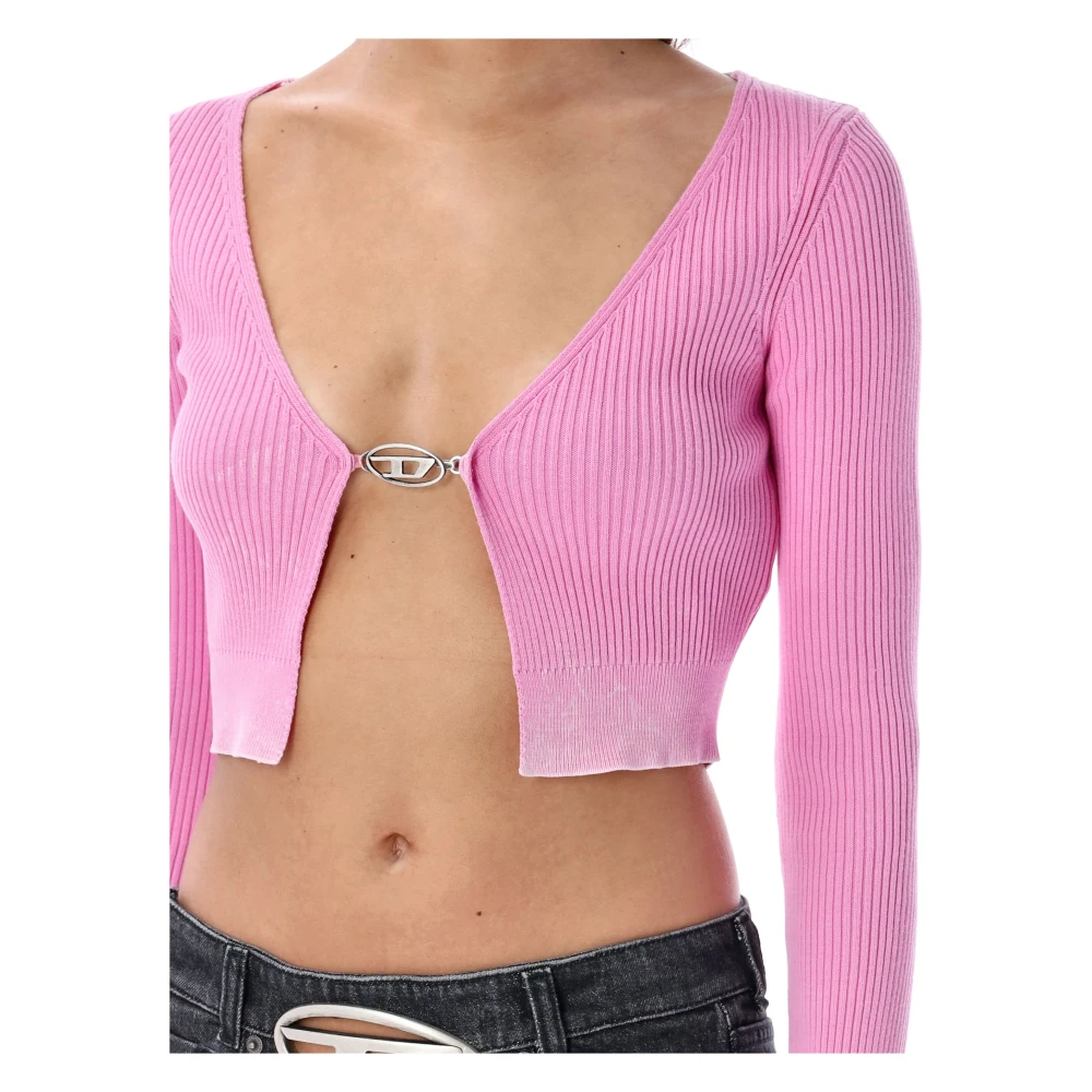 Diesel Roze Gebreide Kleding Aw24 M-Latina Vest Pink Dames
